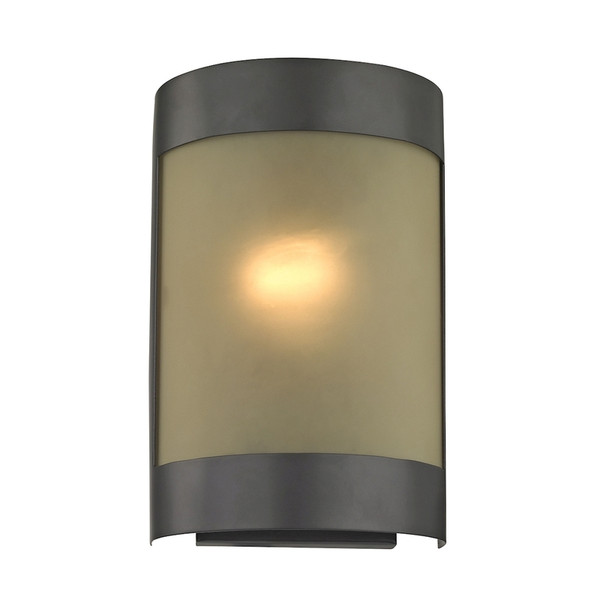 Thomas 1-Light Wall Sconce In Oil Rubbed Bronze With Light Amber Glass 5181Ws/10