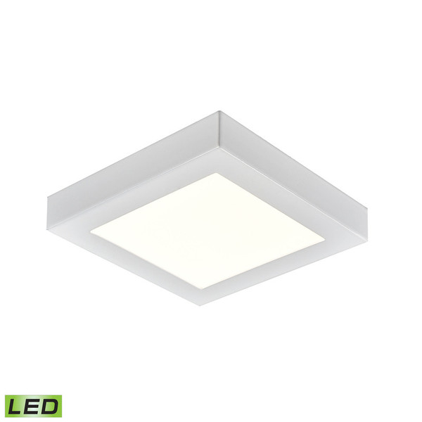 Thomas Ceiling Essentials Titan 5.5-Inch Square Flush Mount In White - Integrated Led Cl791334