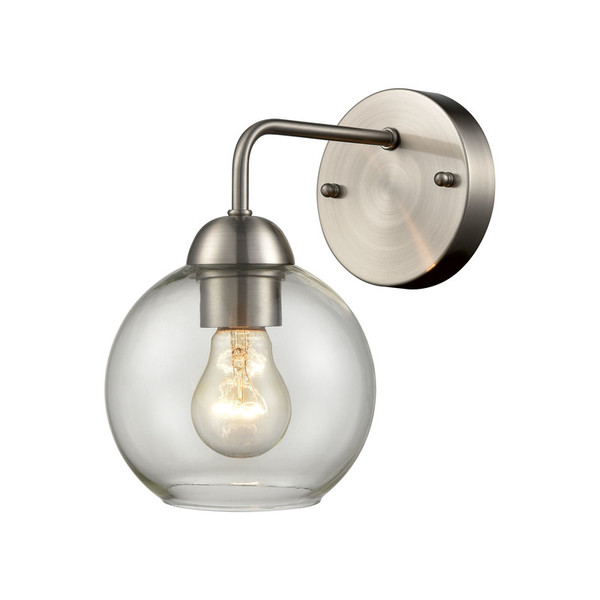 Thomas Astoria 1-Light Wall Sconce In Brushed Nickel Cn280172