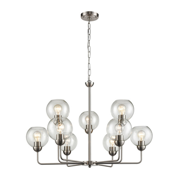 Thomas Astoria 9-Light Chandelier In Brushed Nickel Cn280922