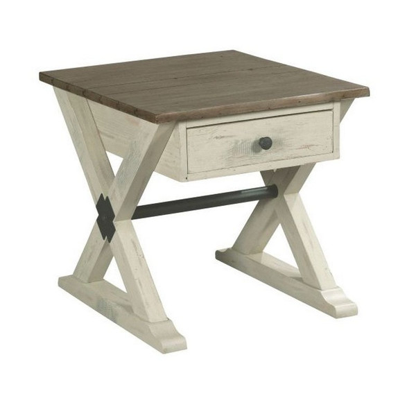 Trestle Drawer End Table 523-915W