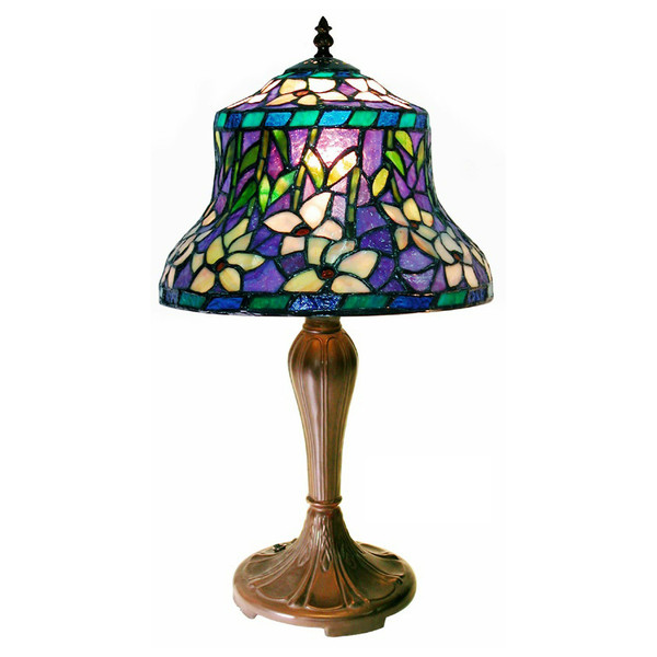 Homeroots Tiffany-Style Blue Table Lamp 233714