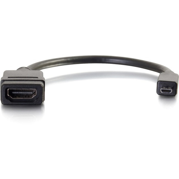 C2G 8In Micro Hdmi To Hdmi Adapter - Micro Hdmi Adapter - Male To Female Black 41357 By C2G