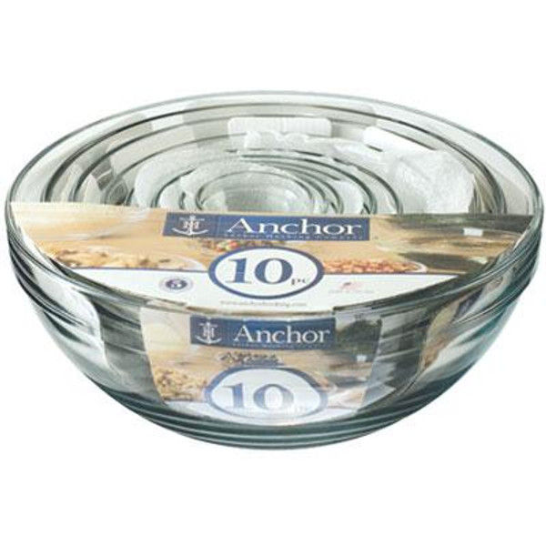 Mixing Bowl Value Pack 10Pc 82665L11 By Anchor Hocking