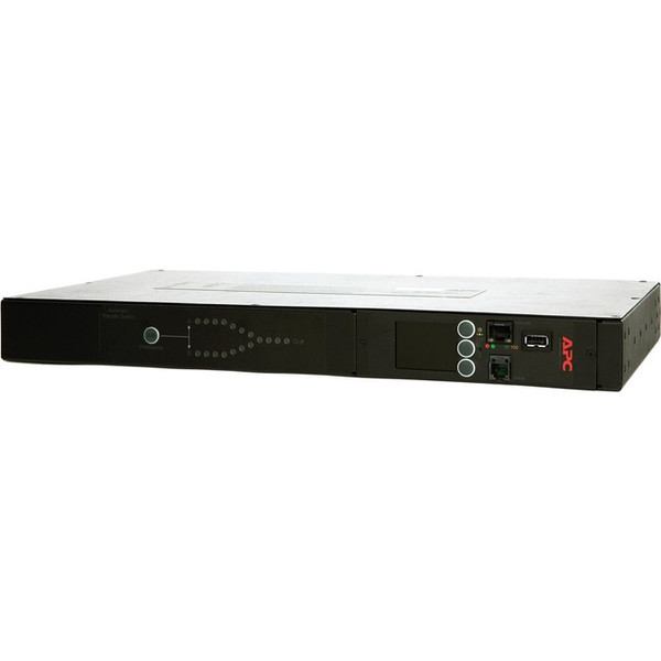 Apc By Schneider Electric Rack Ats, 100/120V, 15A, 5-15 In, (10) 5-15R Out AP4450 By Schneider Electric SA