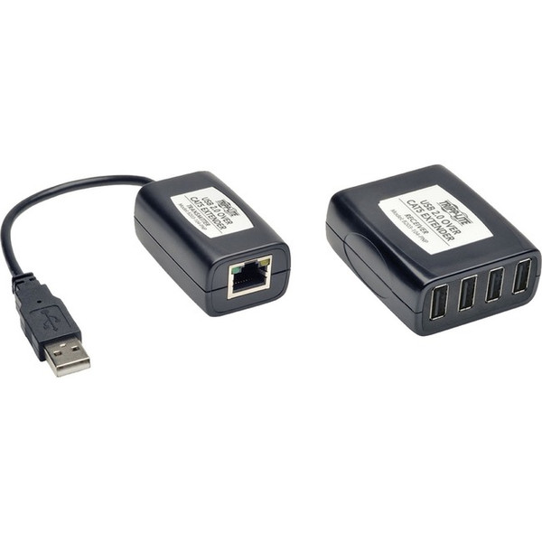 Tripp Lite 4-Port Usb 2.0 Over Cat5 Cat6 Video Extender Hub Kit Transmitter & Receiver 164' B203104PNP By Tripp Lite