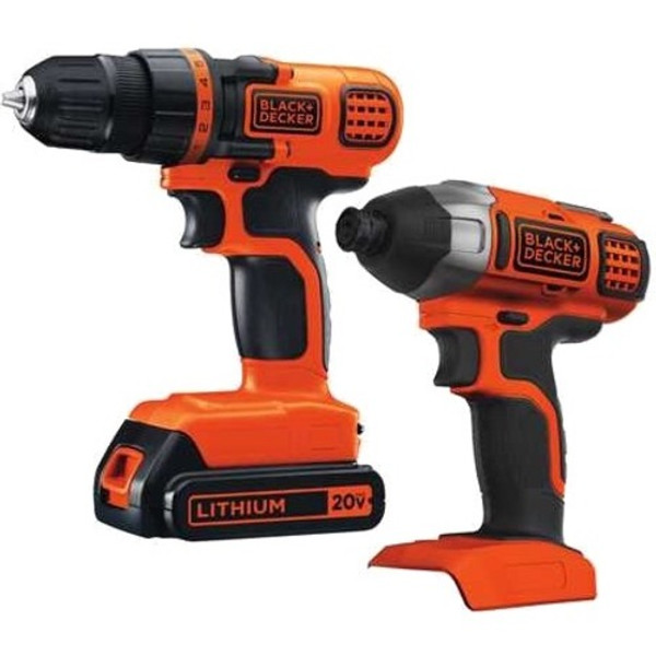 Black & Decker 20V Max Drill/Driver + Impact Combo Kit BD2KITCDDI By Stanley Black & Decker