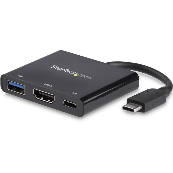 Startech.Com Usb C Multiport Adapter With Hdmi 4K & 1X Usb 3.0 - Pd - Mac & Windows - Usb Type C All In One Video Adapter CDP2HDUACP By StarTech