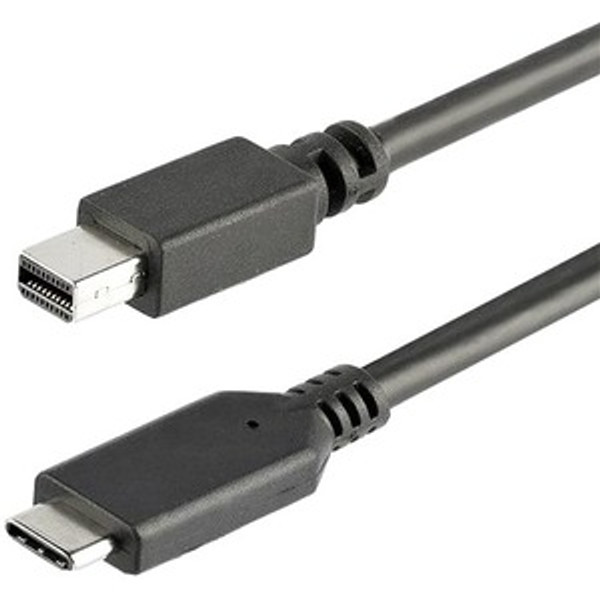 Startech.Com 1M / 3 Ft Usb-C To Mini Displayport Cable - Usb C To Mdp Cable - 4K 60Hz - Black CDP2MDPMM1MB By StarTech