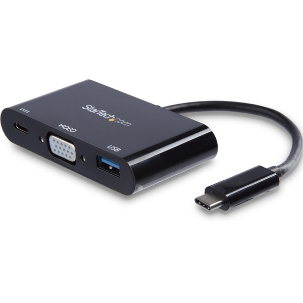 Startech.Com Usb-C Vga Multiport Adapter - Usb-A Port - With Power Delivery (Usb Pd) - Usb C Adapter Converter - Usb C Dongle CDP2VGAUACP By StarTech