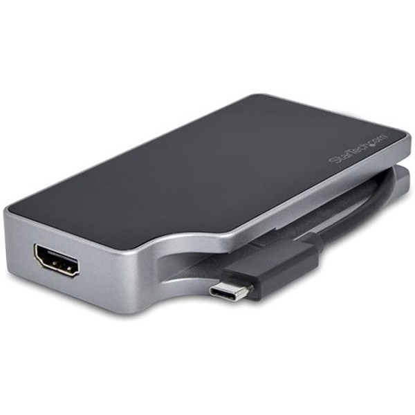 Startech.Com Usb C Multiport Video Adapter 4-In-1 - 95W Power Delivery - Space Gray - Aluminum - 4K60Hz - Wrap-Around Cable - Usb C Adapter (Cdpvdhmdpdp) CDPVDHMDPDP By StarTech