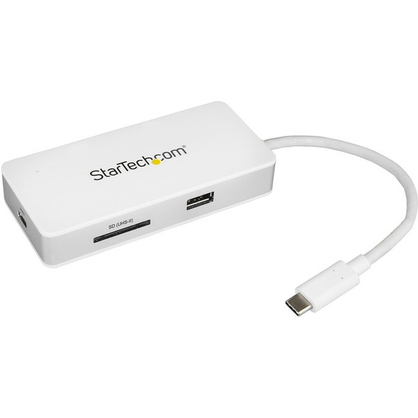 Startech.Com Usb C Multiport Adapter - 4K Hdmi - Sd / Sdhc / Sdxc Slot (Uhs-Ii) - Power Delivery - Gbe - Usb 3.0 Port - Usb C Adapter - Usb C Hub DKT3CHSD4GPD By StarTech