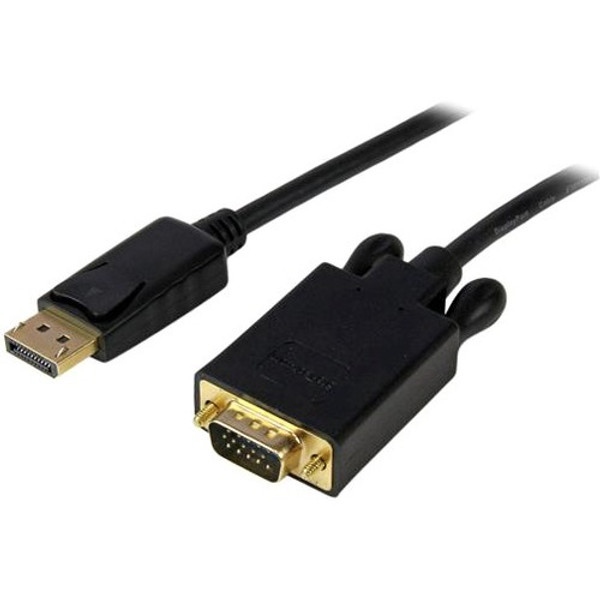 Startech.Com 3 Ft Displayport To Vga Adapter Converter Cable - Dp To Vga 1920X1200 - Black DP2VGAMM3B By StarTech