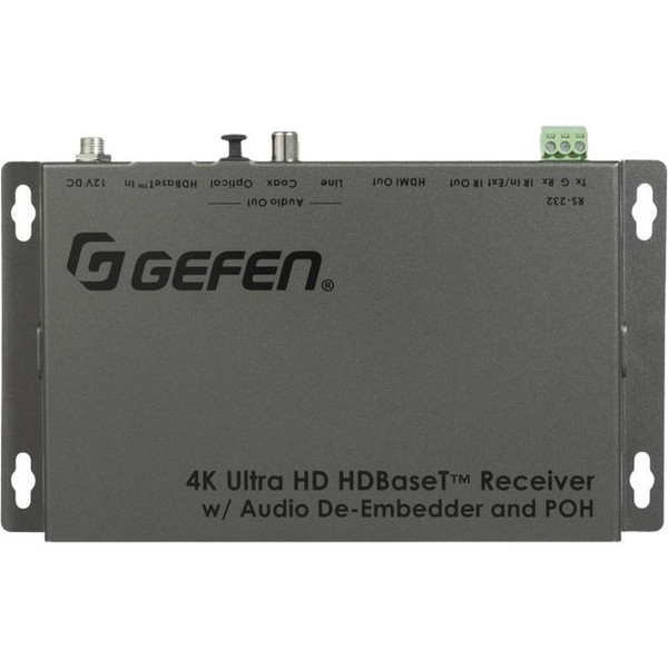 Gefen 4K Ultra Hd Hdbaset Receiver W/ Audio De-Embedder And Poh EXTUHDAHBTLRX By Gefen