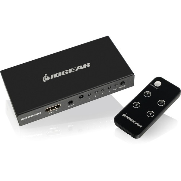 Iogear 4K 4-Port Hdmi Switch With Remote GHDSW4K4 By IOGEAR