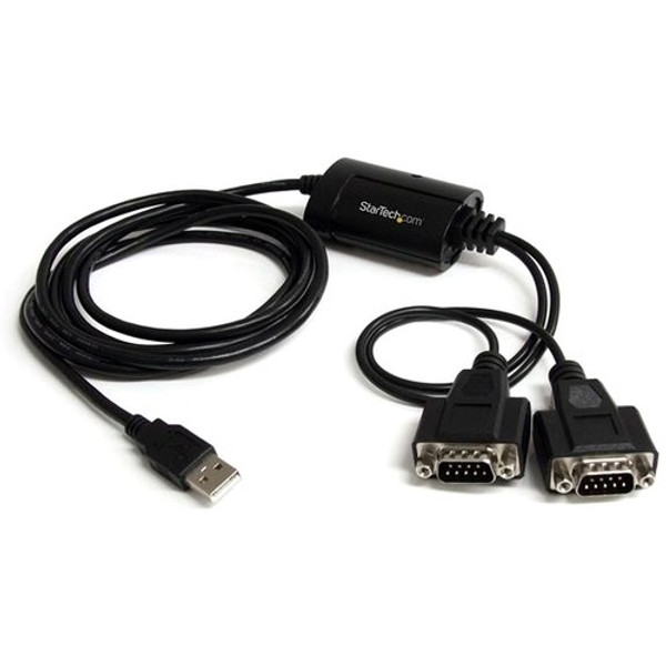 Startech.Com Usb To Serial Adapter - 2 Port - Com Port Retention - Ftdi - Usb To Rs232 Adapter Cable - Usb To Serial Converter ICUSB2322F By StarTech