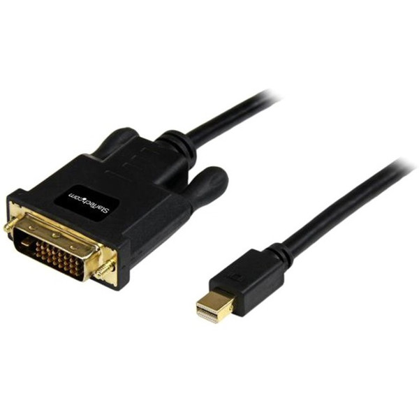 Startech.Com 3 Ft Mini Displayport To Dvi Adapter Converter Cable - Mini Dp To Dvi 1920X1200 - Black MDP2DVIMM3B By StarTech