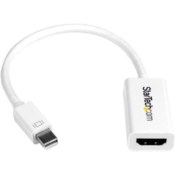 Startech.Com Mini Displayport To Hdmi 4K Audio / Video Converter - Mdp 1.2 To Hdmi Active Adapter For Mac Book Pro / Mac Book Air - 4K @ 30 Hz - White MDP2HD4KSW By StarTech