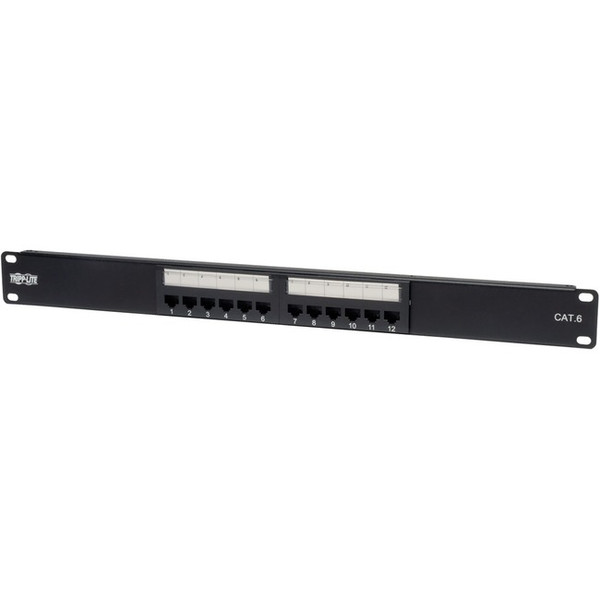 Tripp Lite 12-Port Cat6 Cat5 Patch Panel 568B 110 Punch Down Rackmount Rj45 1Urm Taa N252012 By Tripp Lite