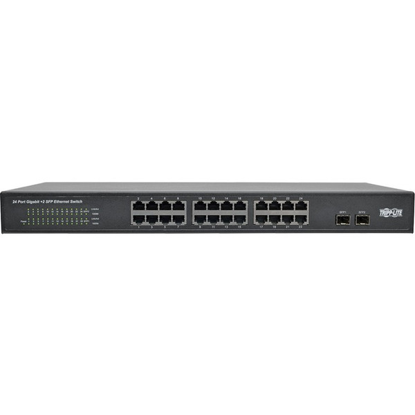 Tripp Lite 24-Port Gigabit Ethernet Switch Rackmount Unmanaged Metal 1U NG24 By Tripp Lite