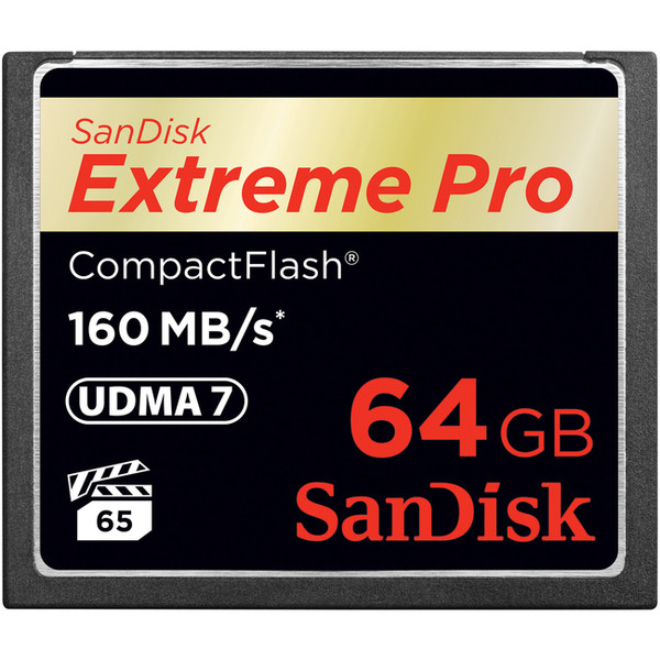 Sandisk Extreme Pro 64 Gb Compactflash SDCFXPS064GA46 By Western Digital