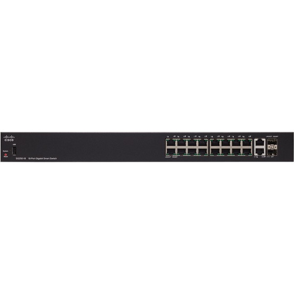 Cisco Sg250-18 18-Port Gigabit Smart Switch SG25018K9NA By Cisco Systems