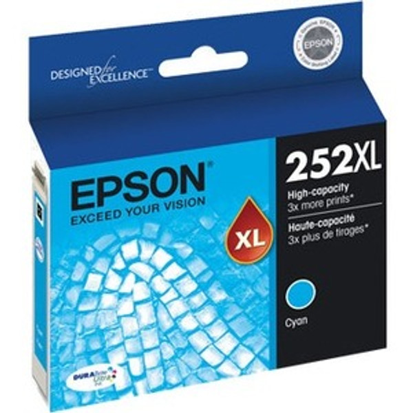 Epson Durabrite Ultra 252Xl Ink Cartridge - Cyan T252XL220S By Epson