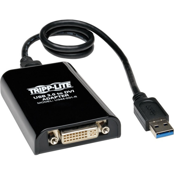 Tripp Lite Usb 3.0 To Vga Dvi Adapter Superspeed 512Mb Sdram 2048X1152 1080P U344001R By Tripp Lite