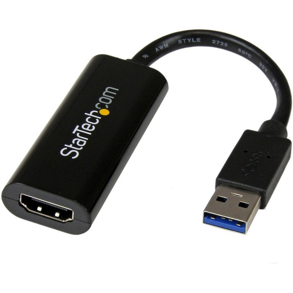 Startech.Com Slim Usb 3.0 To Hdmi External Video Card Multi Monitor Adapter - 1920X1200 / 1080P USB32HDES By StarTech
