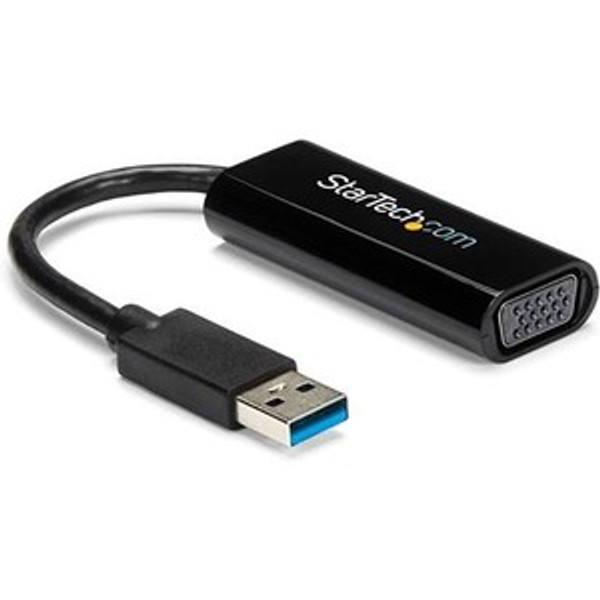 Startech.Com Slim Usb 3.0 To Vga External Video Card Multi Monitor Adapter - 1920X1200 / 1080P USB32VGAES By StarTech