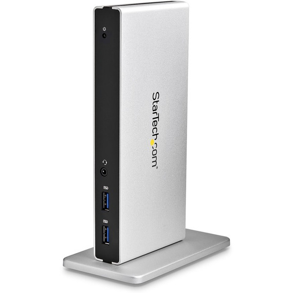 Startech.Com Usb 3.0 Docking Station - Compatible With Windows / Macos - Dual Dvi Docking Station Supports Dual Monitors - Dvi To Hdmi And Dvi To Vga Adapters Included - Usb3Sdockdd USB3SDOCKDD