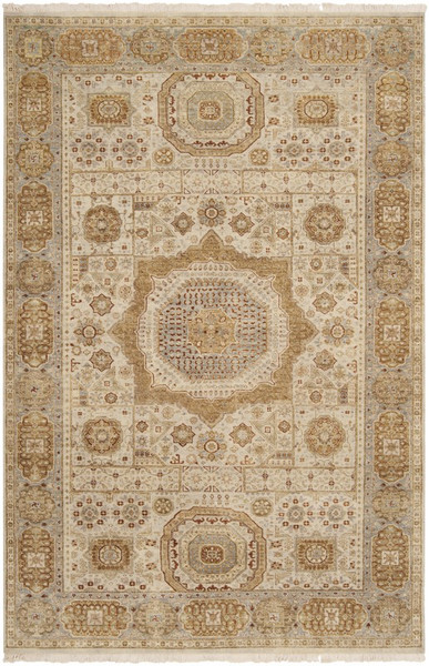 Surya Cambridge Hand Knotted White Rug CMB-8001 - 5'6" x 8'6"