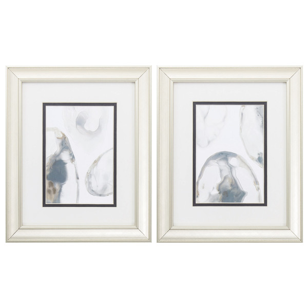 Homeroots 10" X 12" Champagne Gold Color Frame Natural Geode (Set Of 2) 365146