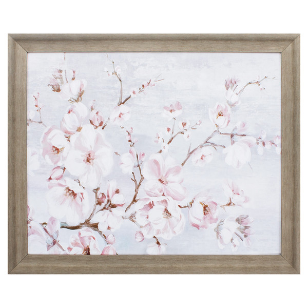 Homeroots 34" X 28" Champagne Color Frame Spring Cherry Blossoms I 365483