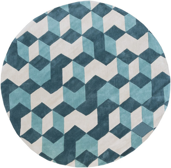 Surya Cosmopolitan Hand Tufted Blue Rug COS-9189 - 8' Round