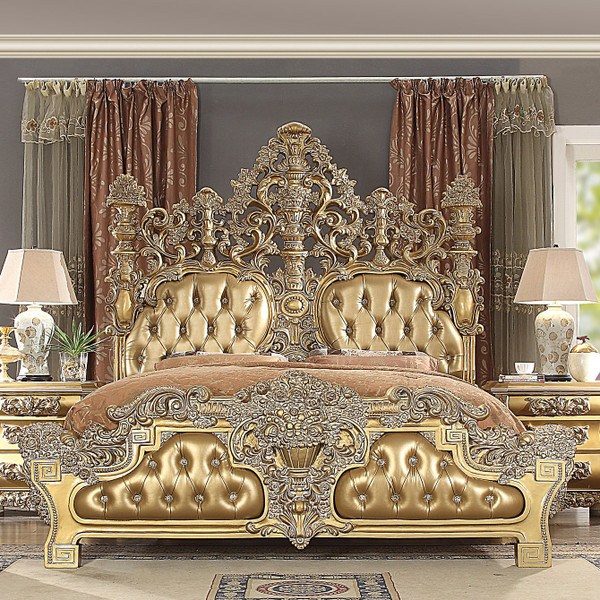 Homey Design Victorian Eastern King Bed HD-8016 EK BED