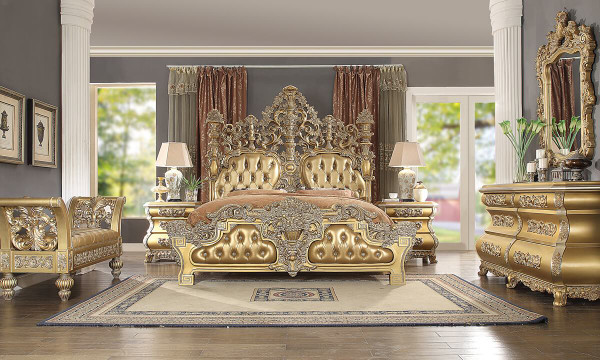 Homey Design Victorian California King 5 Piece Bedroom Set HD-8016-BSET5-CK