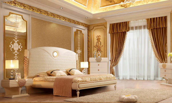 Homey Design Victorian Eastern King 5 Piece Bedroom Set HD-901-BSET5-EK