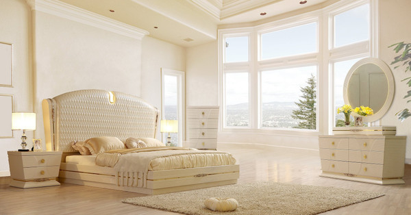 Homey Design Victorian California King 5 Piece Bedroom Set HD-914-BSET5-CK
