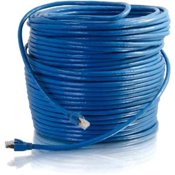C2G 100Ft Cat6 Snagless Solid Shielded Network Patch Cable - Blue 43169C2G By C2G