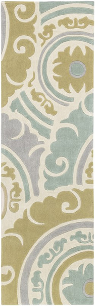 Surya Cosmopolitan Hand Tufted Green Rug COS-9272 - 2'6" x 8'