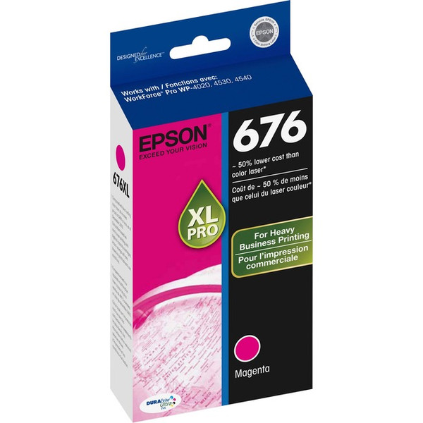 Epson Durabrite Ultra 676Xl Ink Cartridge - Magenta T676XL320S By Epson
