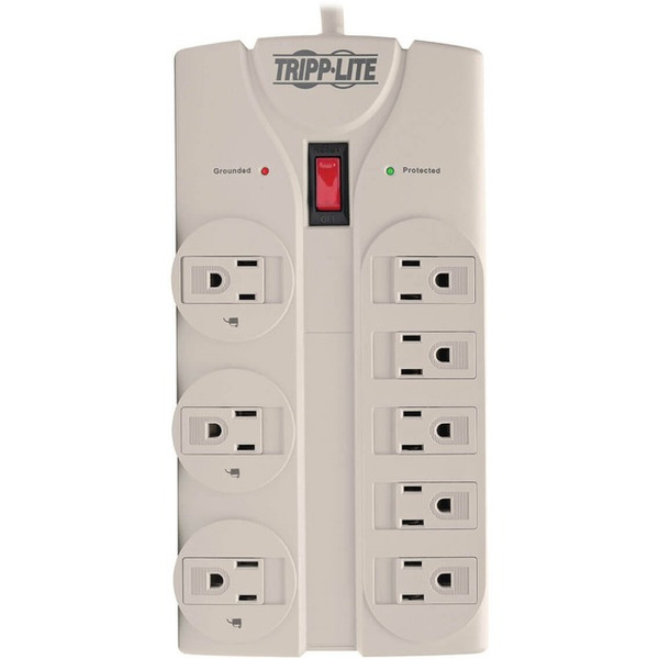 Tripp Lite Surge Protector 120V 5-15R 8 Outlet 8' Cord 1440 Joule TLP808 By Tripp Lite
