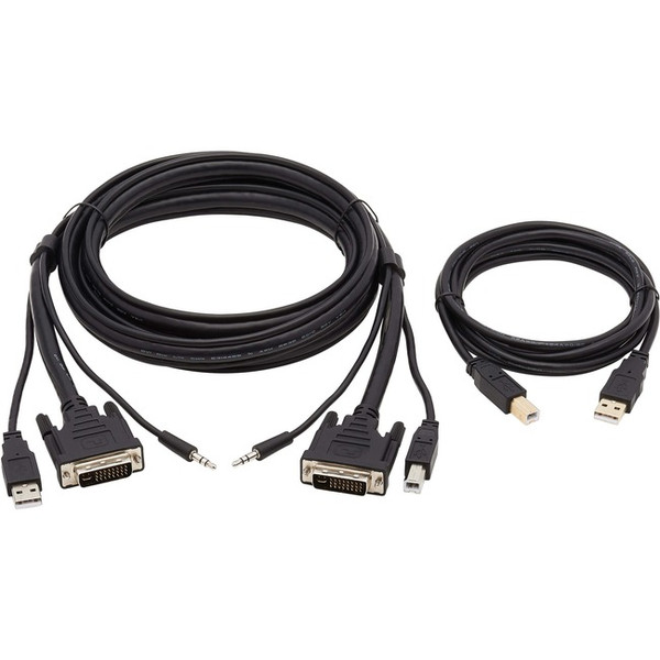 Tripp Lite Dvi Kvm Cable Kit, Dvi Usb 3.5Mm Audio 3Xm/3Xm+Usb M/M Black 6Ft P784006U By Tripp Lite