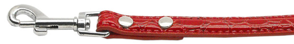 3/8" (10Mm) Faux Croc Two Tier Collars Red 1/2" Leash 10-01 12LdRdC By Mirage