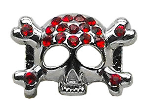 3/8" Skull Slider Charm Red 10-24 38RD By Mirage