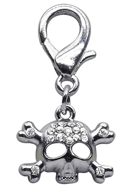 Lobster Claw Skull Charm Clear 11-06 CL By Mirage