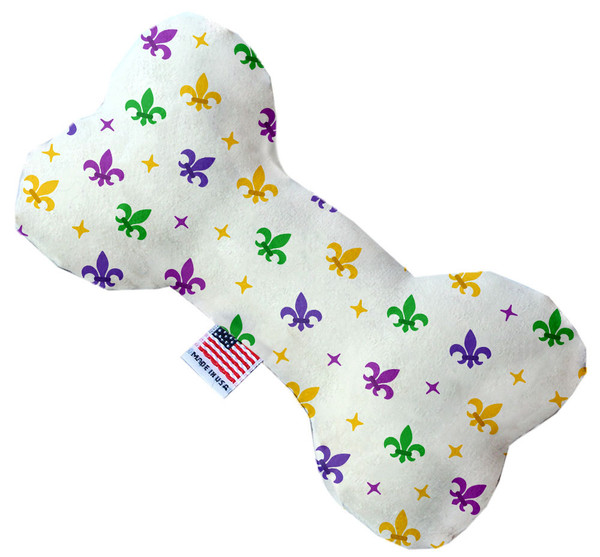Confetti Fleur De Lis Mardi Gras 6 Inch Bone Dog Toy 1108-TYBN6 By Mirage