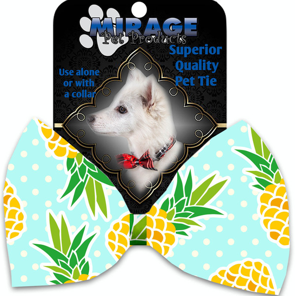 Pineapples And Polka Dots Pet Bow Tie 1129-BT By Mirage