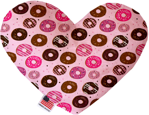Pink Donuts 6 Inch Heart Dog Toy 1131-TYHT6 By Mirage